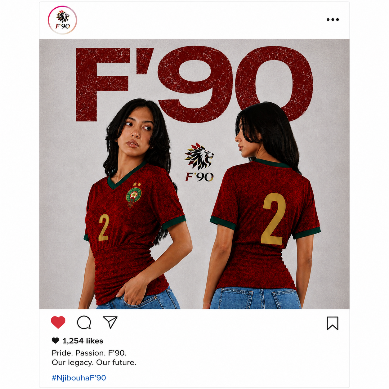 F'90 community look featuring Atlas Lions jerseys front and back